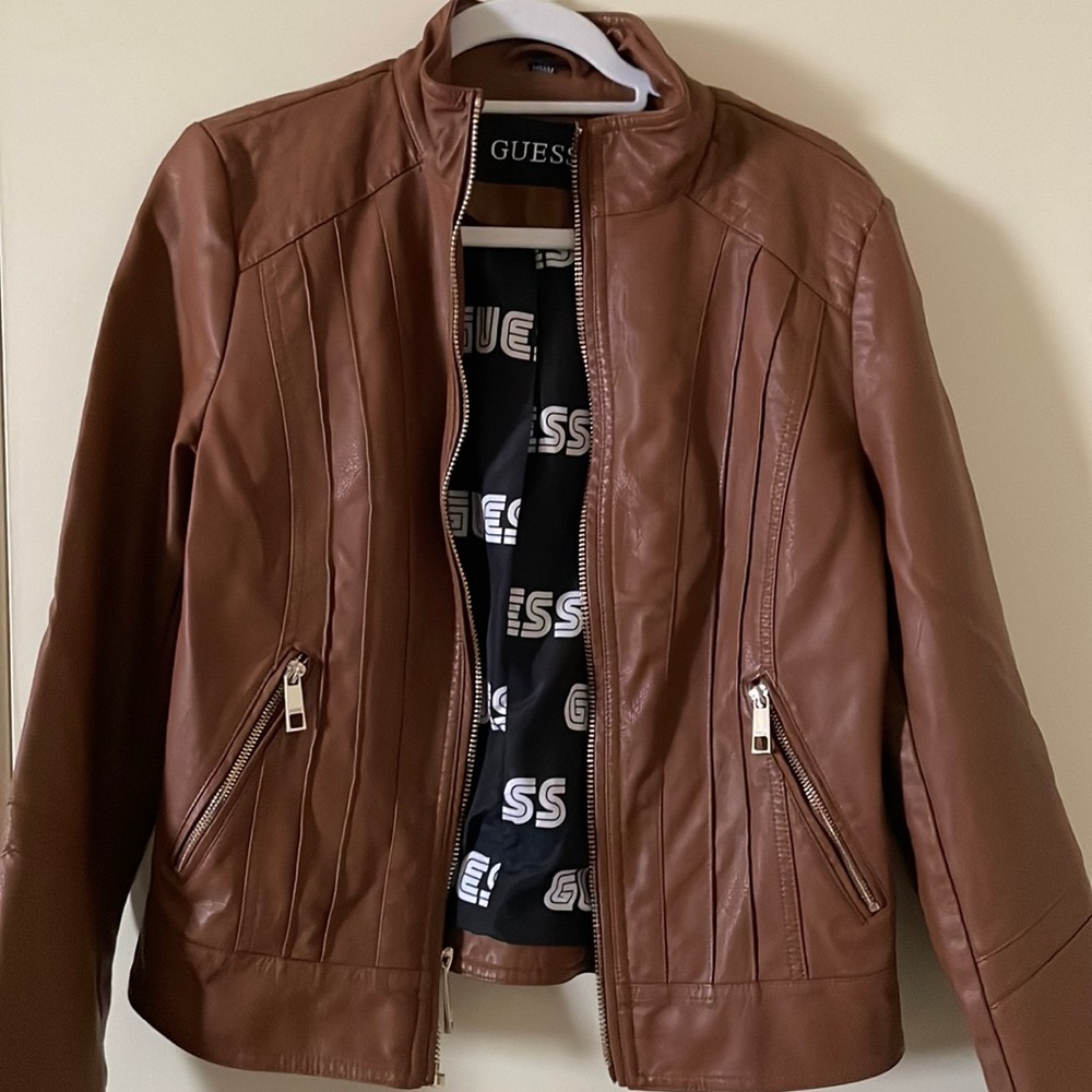 Brown Guess Leather Jacket